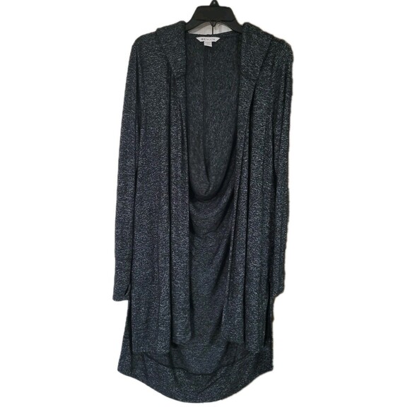 Athleta Sweaters - ATHLETA | Harmony Wrap II Longline Hooded Cardigan Sweater Black Gray Hue Sz S